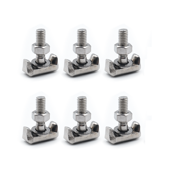 6pcs Stainless Steel T Bolt Auto Battery Cable Terminal Connectors