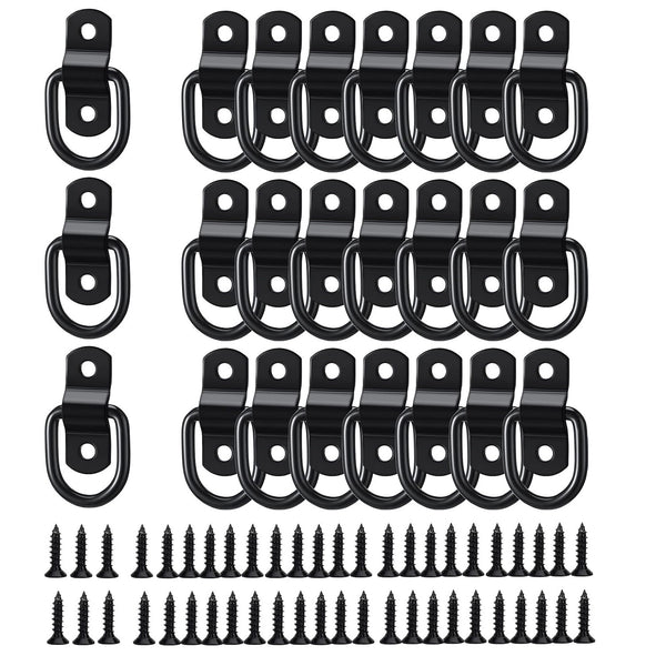 24 Pcs D Ring Tie down Anchor 1/4" Heavy Duty Trailer Anchor Lashing Rings 2400