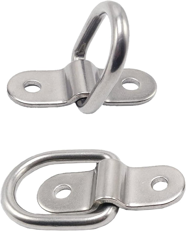 12 Pack D Ring Tie Down Anchors 1/4" Heavy Duty Stainless Steel Trailer Tie Down