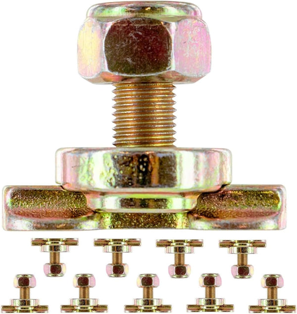 L Track Threaded Bolt Double Stud Fitting,5,500 Pounds Break Strength, Use with L Track Rails in Your Truck Or Trailer to Create Heavy-Duty Bolt Down Anchor Points (10 Pack)
