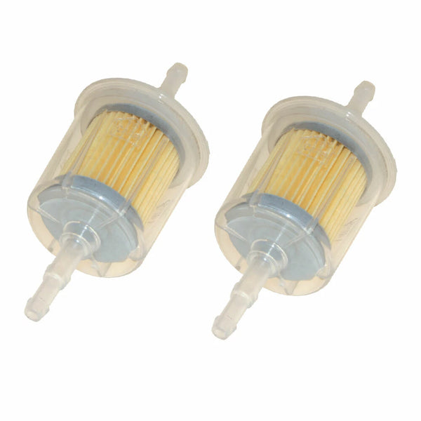2 x Universal Petrol Inline Fuel Filter LARGE Car Part Fit 6mm and 8mm Pipes