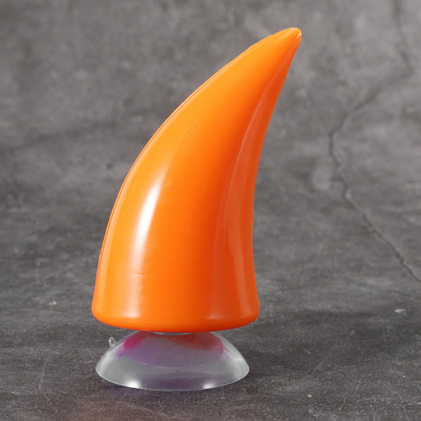 Car Motorcycle Helmet Devil Horn With Sucker Decoration Accessories(Orange）