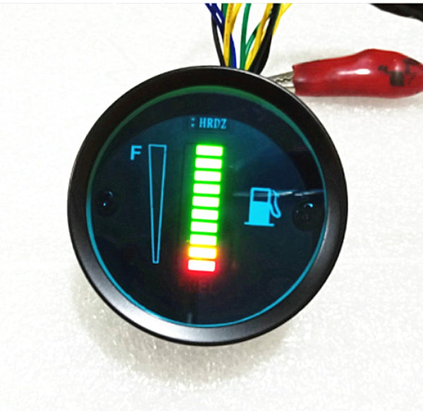 52mm 2" Fuel Level Gauge Car Meter Digital Green LED Light Automotive Universal