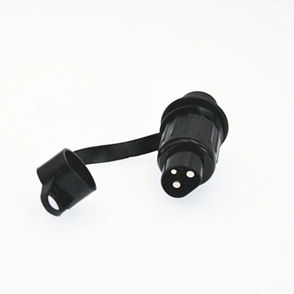 3 Pin 12V Waterproof Cable Connector Plastic and Metal Silicone Rubber Gasket Pl
