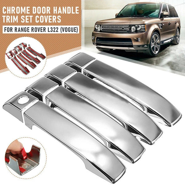NEW For 2002-2012 Land Rover Range Rover L322 Chrome Door Handle Cover Trim Kit