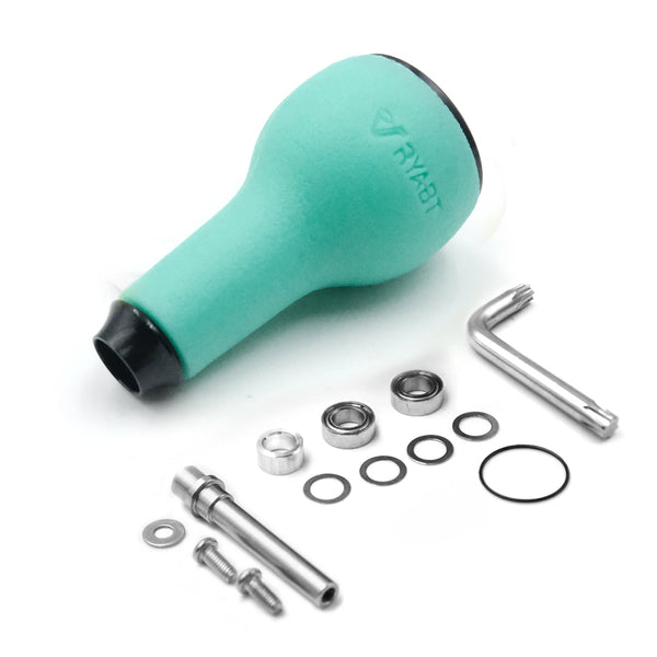 TPE Blue Knob 27mm Compatible for Shimano Daiwa Spinning & Baitcasting Reel G