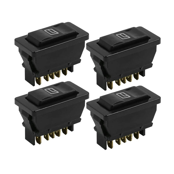 4PCS UNIVERSAL 5 PINS POWER DOOR LOCK POWER WINDOW ROCKER SWITCH SQUARE MARK
