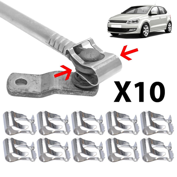 10x Universal Windshield Wiper Link Linkage Motor Rods Repair Clip Spring Kit