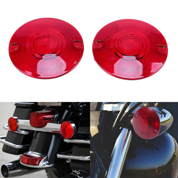 Red Turn Signal Light Lens Covers Fit For Harley Touring Electra Glide Road King