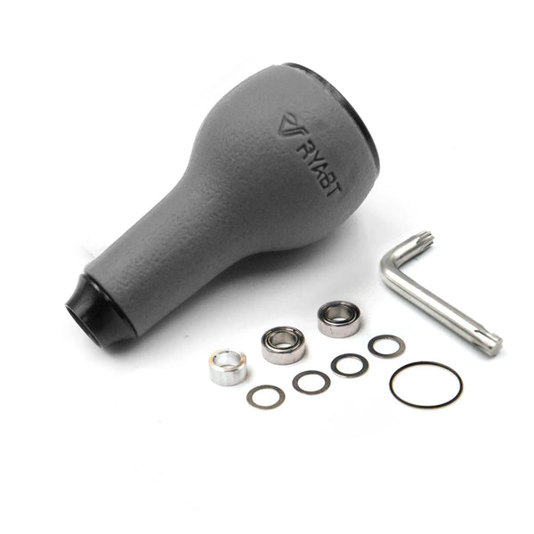 TPE Grey Knob 27mm Compatible for Shimano Daiwa Spinning & Baitcasting Reel
