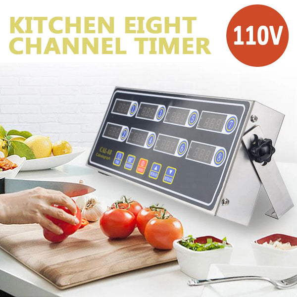 Commercial Kitchen Restaurant Timer Loud Alarm Cooking Calculagraph 8 Channels