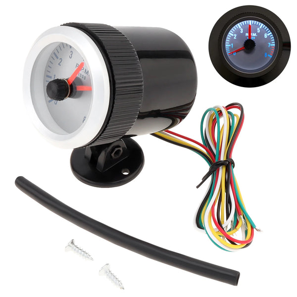 2" 52mm Universal Car Tachometer Tach Gauge Meter 0-8000RPM 12V with Holder Cup