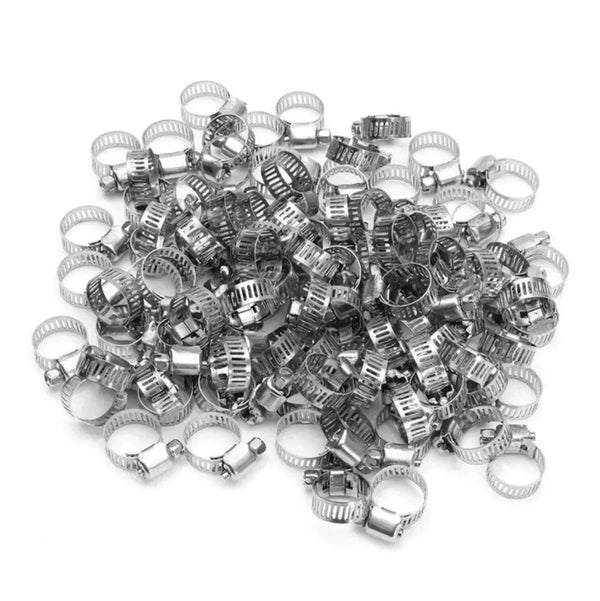 Stainless Steel Throat Clamp American Style Clamp Diameter:8-29mm (50 Pcs)