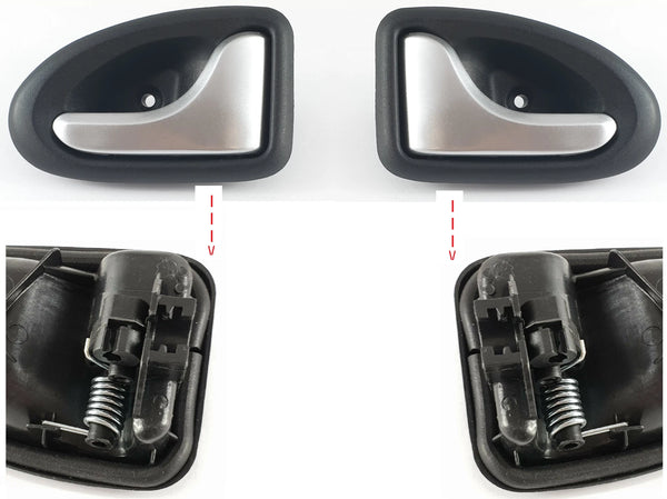 Renault Megane Scenic Clio 2 2x DOOR HANDLE INSIDE HANDLE LEFT RIGHT SILVER
