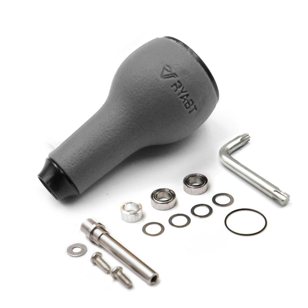 TPE Grey Reel Power Knob 27mm Compatible for Shimano Daiwa Spinning & Baitcasting Reel G