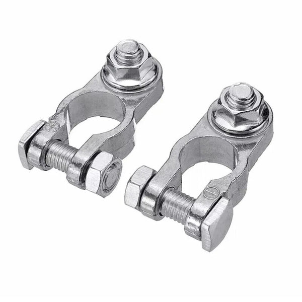2PCS Car Battery Connector Terminal Clamp Clips Zinc Pile Head 16-18mm