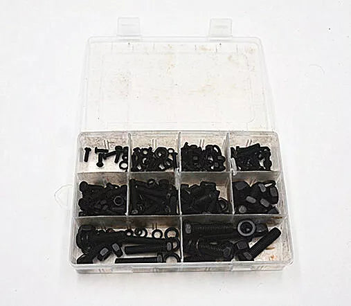 Nut and Bolt Washer Lock Set M4 M5 M6 M8 M10 in Storage Case 240PC