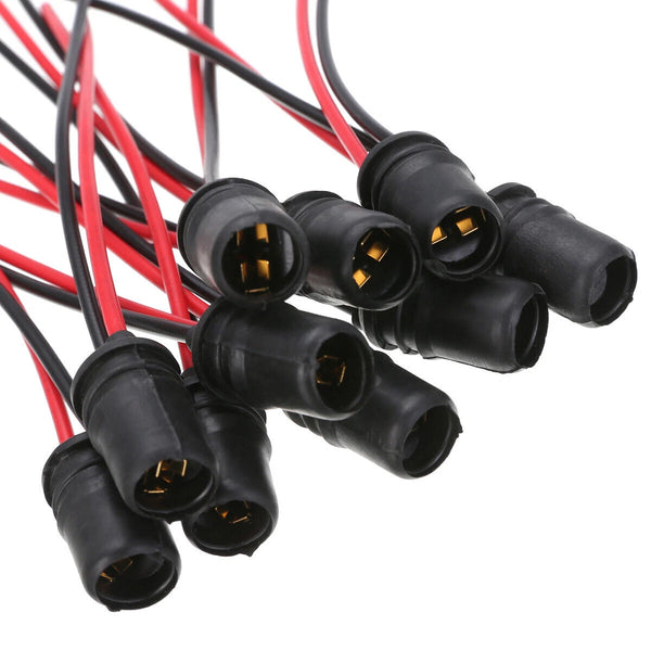 10PCS T10 168 194 W5W Light Bulb Extension Wiring Harness Socket Connector