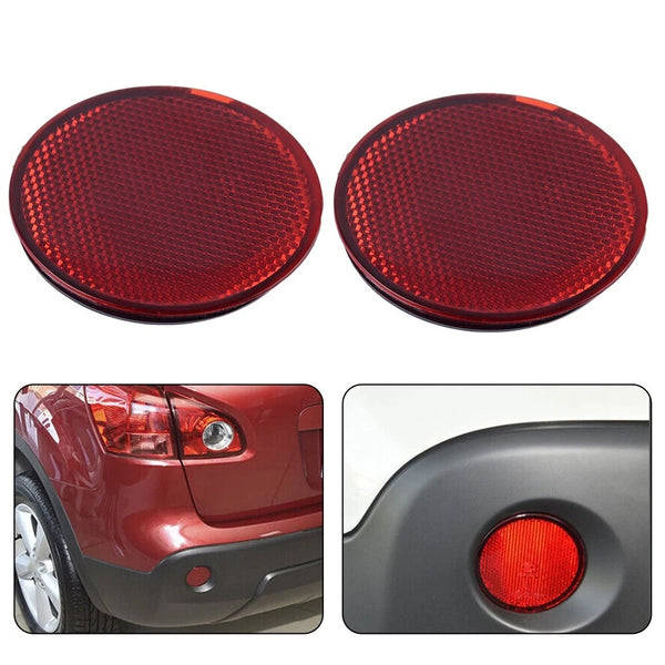 1Pair Rear Left & Right Bumper Red Reflector For Qashqai Qashqai+2 Fast Delivery