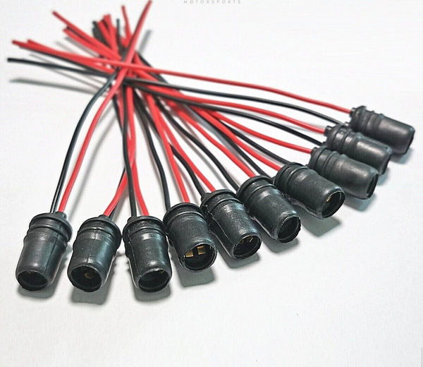 10x T10 168 194 W5W Light Bulb Extension Wiring Female Socket Connectors 10PCS